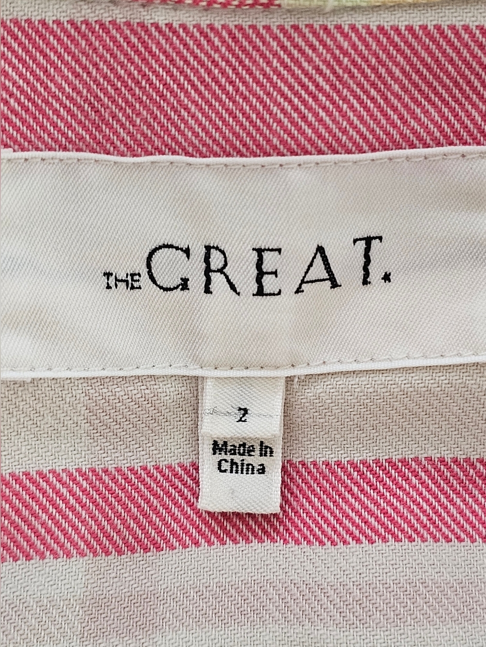 THE GREAT. The Heritage Shirt Cherry Blossom Plaid Size 2 / Med EUC - Picture 5 of 6